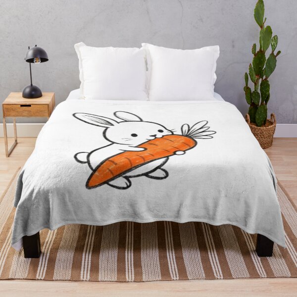 Item preview, Cute Bunny Holding Big Carrot Sketch Art designed and sold by TaiwanMemory.