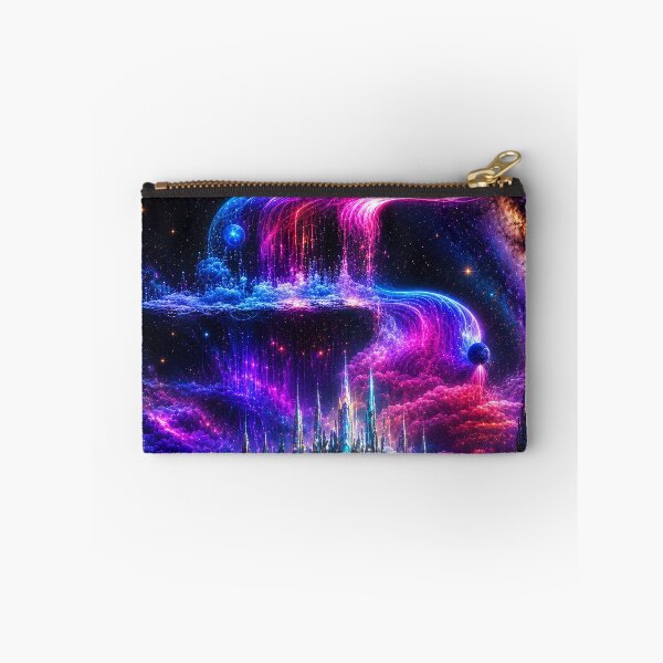 Item preview, Colorful waterfall over a futuristic city designed and sold by cloude-vigal.