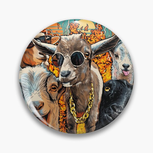 Item preview, Throat Goat Funny Retro 90s Hip Hop Animal Meme designed and sold by Vermanartist.