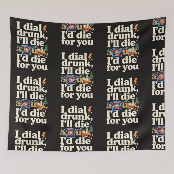 Item preview, I DIAL DRUNK, I’LL DIE A DRUNK, I’D DIE FOR YOU NOAH INSPIRED INDIE-FOLK AESTHETIC T-SHIRT designed and sold by Estte-creative.