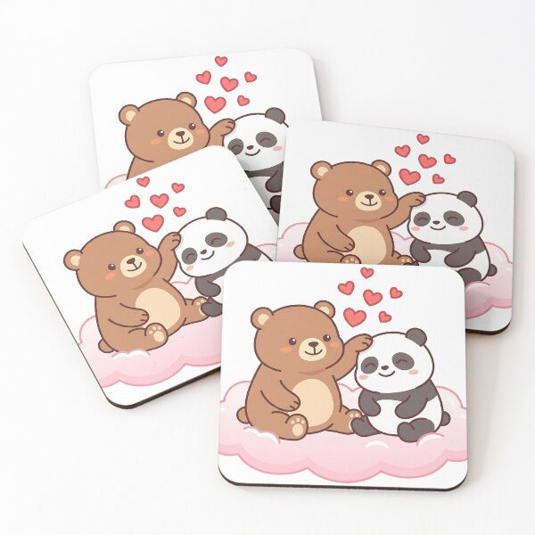 Item preview, Cute Bear And Panda Wholesome Relationship Love designed and sold by MintedMinds.