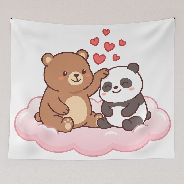 Item preview, Cute Bear And Panda Wholesome Relationship Love designed and sold by MintedMinds.