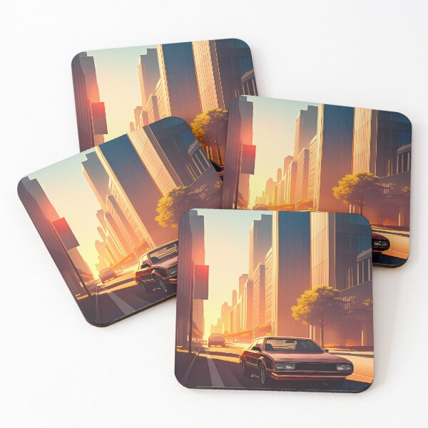 Item preview, Car running through city street anime designed and sold by Art-spree.