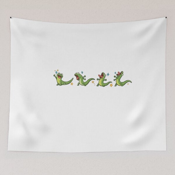 Item preview, Funny Goofy Lizard Poses Cartoon Character designed and sold by HUTEND.