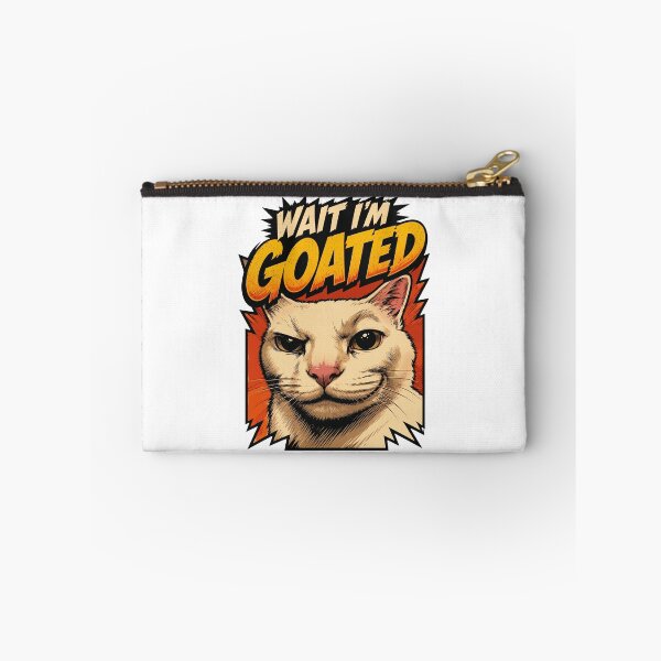 Item preview, Wait Im Goated Smug White Cat Vintage Comic Meme designed and sold by Vermanartist.