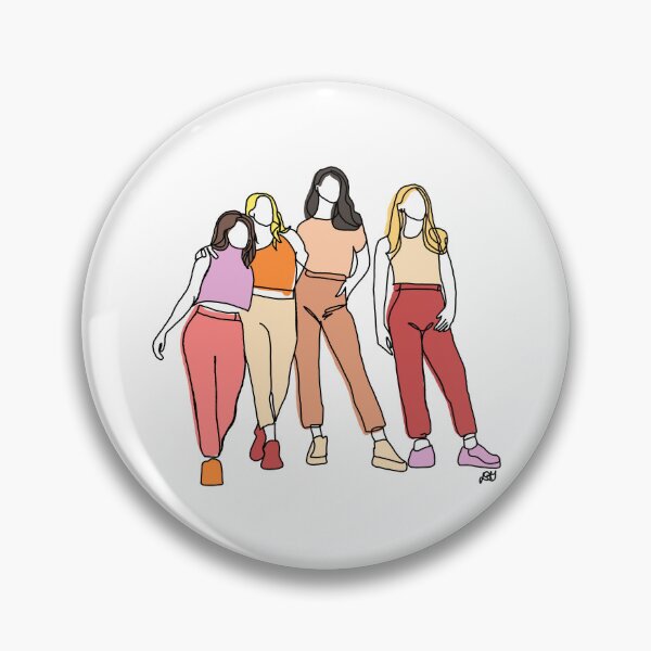 Item preview, Four Friends Women Together Line Art designed and sold by Evil B Creative.