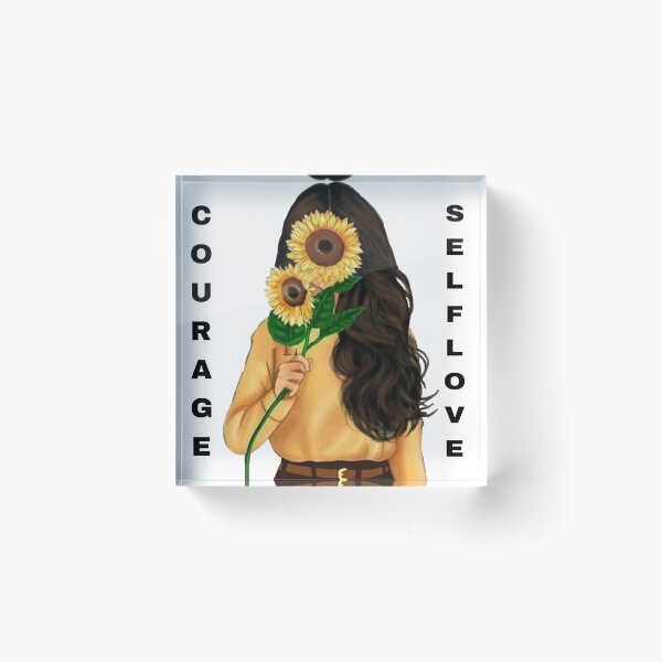 Item preview, Courage Self Love Sunflower Girl Aesthetic designed and sold by FMSeamlessArt.