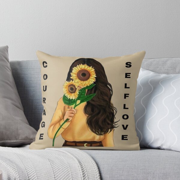 Item preview, Courage Self Love Sunflower Girl Aesthetic designed and sold by FMSeamlessArt.