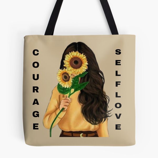 Item preview, Courage Self Love Sunflower Girl Aesthetic designed and sold by FMSeamlessArt.