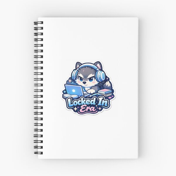 Item preview, Focused Wolf Sticker Kawaii Study Motivation Aesthetic for Students & Hustlers designed and sold by CutePrintCorner.