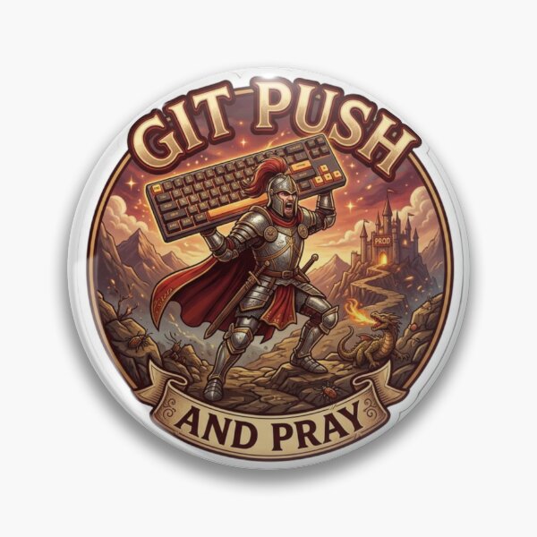 Item preview, Git Push And Pray designed and sold by CtrlZHumor.