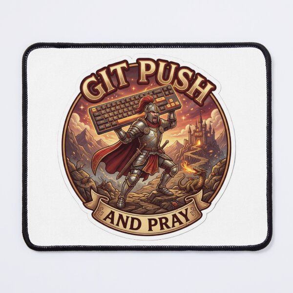 Item preview, Git Push And Pray designed and sold by CtrlZHumor.