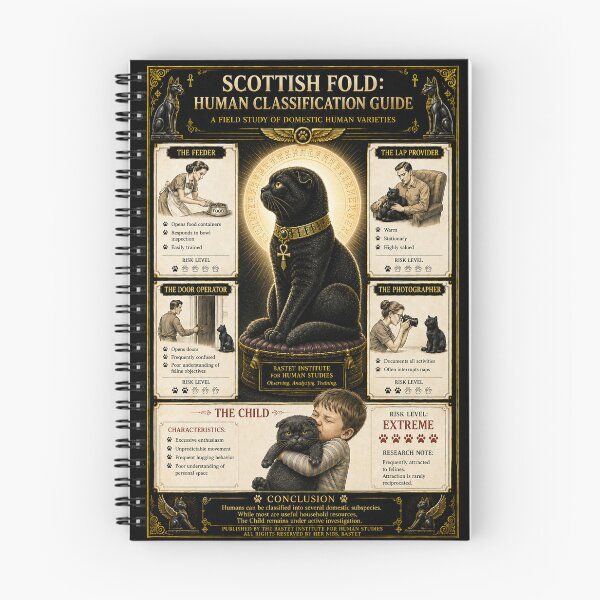 Item preview, Scottish Fold Bastet Vintage Infographic Poster designed and sold by CJChronicles.