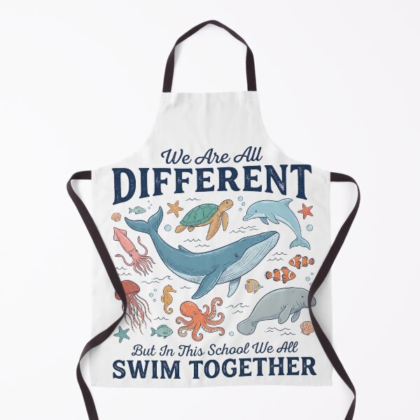 Item preview, We Are All Different But In This School We All Swim Together Ocean Animals designed and sold by SouthPrint.