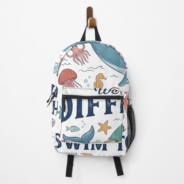 Item preview, We Are All Different But In This School We All Swim Together Ocean Animals designed and sold by Groovy Looks.