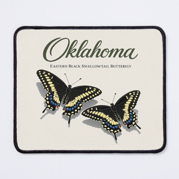 Item preview, Oklahoma Eastern Black Swallowtail Butterfly Retro Poster designed and sold by The-Drip-Studio.