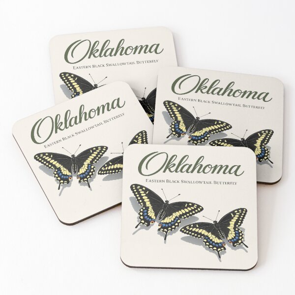 Item preview, Oklahoma Eastern Black Swallowtail Butterfly Retro Poster designed and sold by The-Drip-Studio.