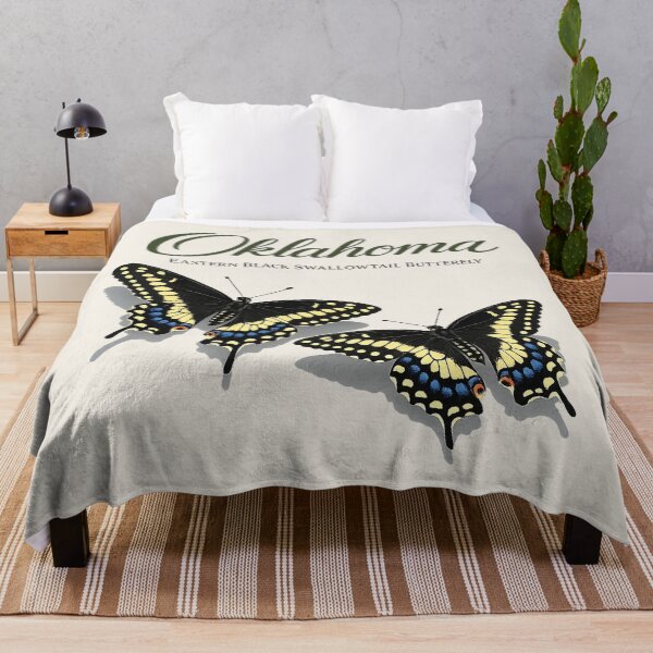 Item preview, Oklahoma Eastern Black Swallowtail Butterfly Retro Poster designed and sold by The-Drip-Studio.