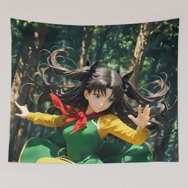 Item preview, Rin Tohsaka Fate Stay Night Forest Leap Heroic Motion designed and sold by 108Recordings.