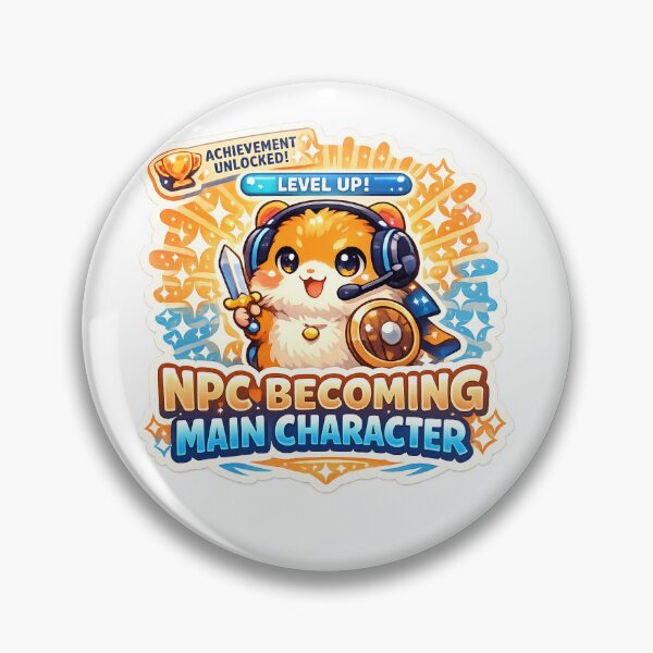 Item preview, Level Up Hamster Sticker Kawaii Gaming Meme Aesthetic for Self Growth & Gamers designed and sold by CutePrintCorner.
