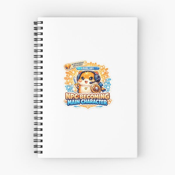 Item preview, Level Up Hamster Sticker Kawaii Gaming Meme Aesthetic for Self Growth & Gamers designed and sold by CutePrintCorner.