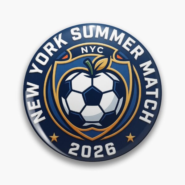 Item preview, New York Summer Match 2026 Soccer Badge designed and sold by laughingshirts.