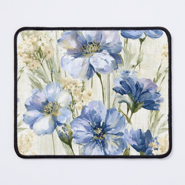Item preview, Blue Floral Oil Painting Pattern Housewarming Gift for Her designed and sold by Vibrantdream.