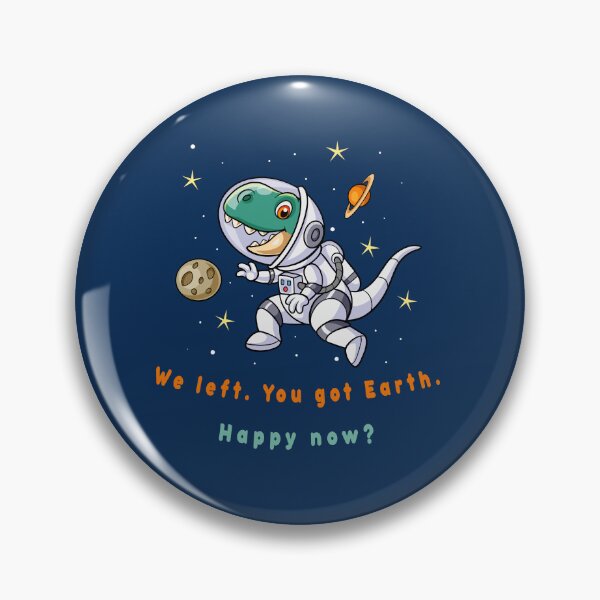 Item preview, Space Dino | Funny Astronaut T-Rex | We Left Happy Now designed and sold by 555Design.