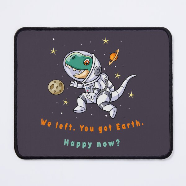Item preview, Space Dino | Funny Astronaut T-Rex | We Left Happy Now designed and sold by 555Design.