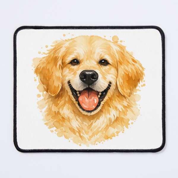 Item preview, Happy Golden Retriever Watercolor Dog Art Print designed and sold by tineldesign.