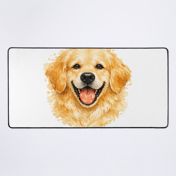 Item preview, Happy Golden Retriever Watercolor Dog Art Print designed and sold by tineldesign.