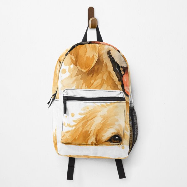 Item preview, Happy Golden Retriever Watercolor Dog Art Print designed and sold by tineldesign.
