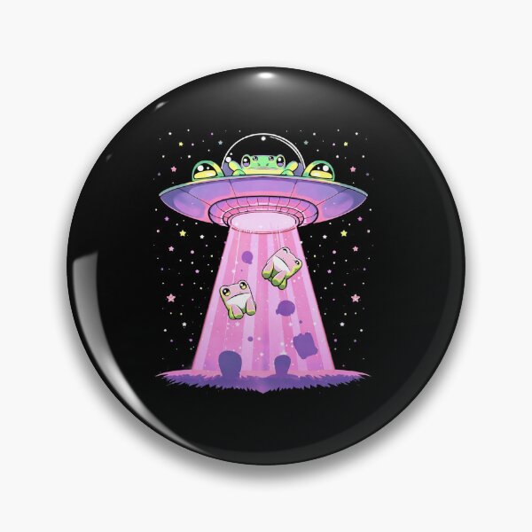 Item preview, Cute Alien Frog UFO Abduction Cartoon Space Aesthetic Artwork designed and sold by MiALopezArt.