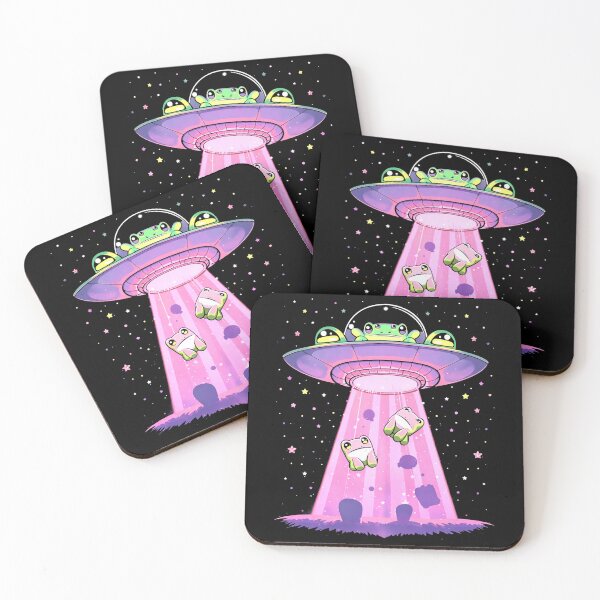 Item preview, Cute Alien Frog UFO Abduction Cartoon Space Aesthetic Artwork designed and sold by MiALopezArt.
