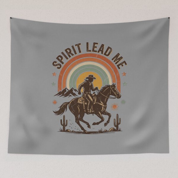 Item preview, Spirit Lead Me Retro Cowboy Christian Western Inspirational Rodeo Faith Graphic Gift designed and sold by Im-Ara.