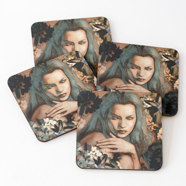 Item preview, Blue Sand Jasmine: Sepia & Blue Abstract Portrait designed and sold by MarCanton.