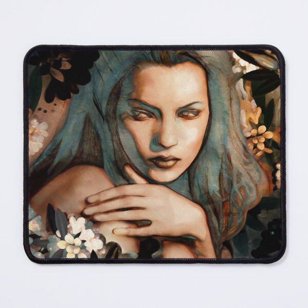 Item preview, Blue Sand Jasmine: Sepia & Blue Abstract Portrait designed and sold by MarCanton.
