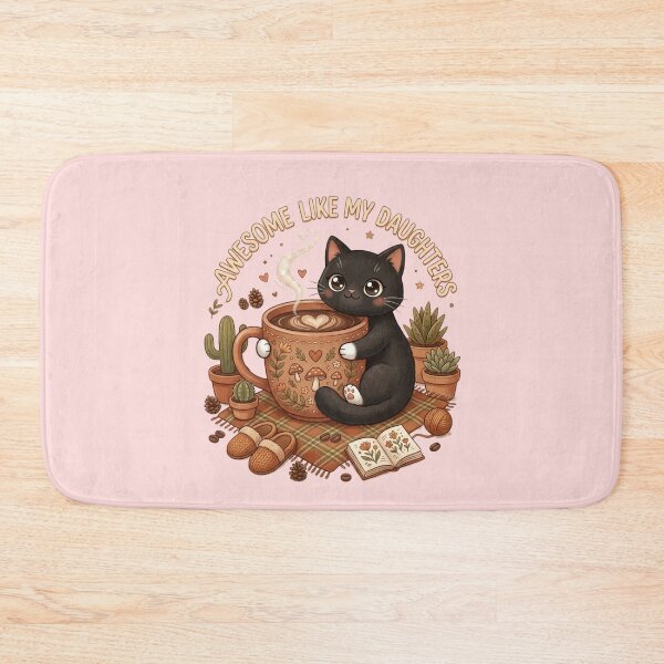 Item preview, Awesome Like My Daughters And Cats Cute Kawaii Cat Lover Funny Cozy Coffee Aesthetic Gift designed and sold by Im-Ara.