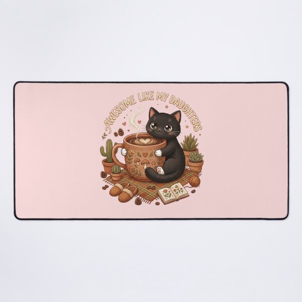 Item preview, Awesome Like My Daughters And Cats Cute Kawaii Cat Lover Funny Cozy Coffee Aesthetic Gift designed and sold by Im-Ara.