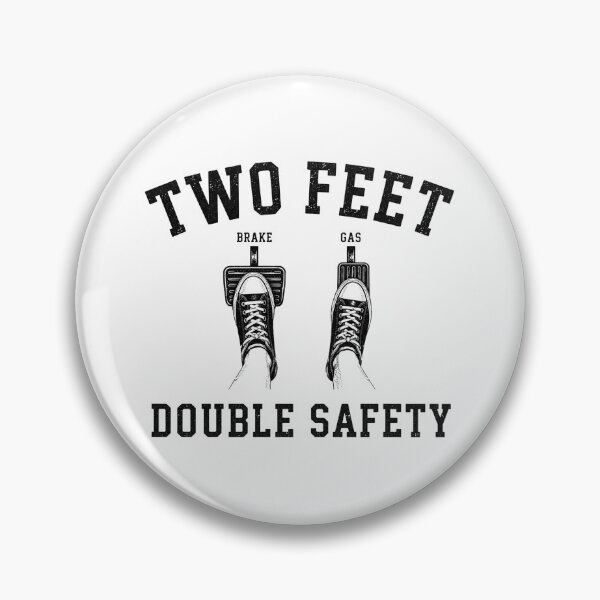 Item preview, Two Feet Double Safety Funny Driving Humor designed and sold by bosamji.
