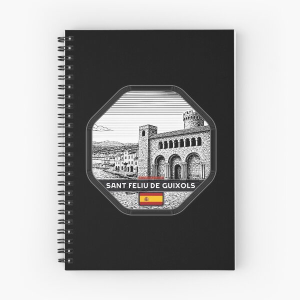 Item preview, Sant Feliu de Guixols Spain Linocut Style  designed and sold by Thistle-TShop.