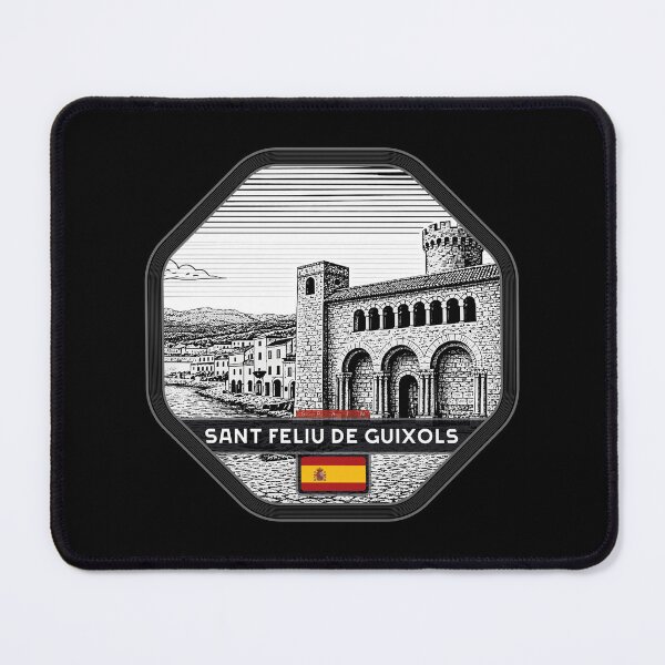 Item preview, Sant Feliu de Guixols Spain Linocut Style designed and sold by Thistle-TShop.