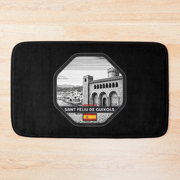 Item preview, Sant Feliu de Guixols Spain Linocut Style  designed and sold by Thistle-TShop.