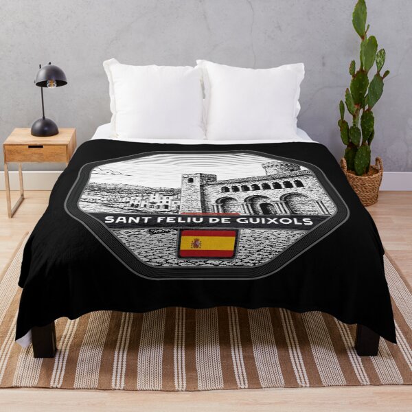 Item preview, Sant Feliu de Guixols Spain Linocut Style  designed and sold by Thistle-TShop.
