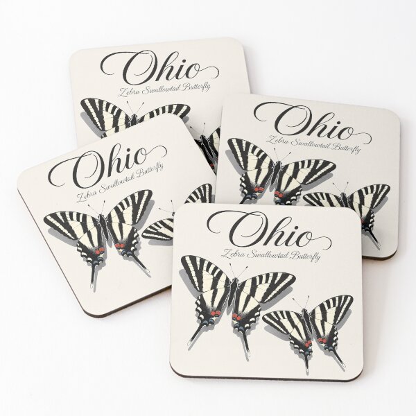 Item preview, Ohio Zebra Swallowtail Butterfly Retro Poster designed and sold by The-Drip-Studio.