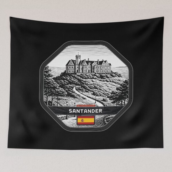 Item preview, Santander Spain Linocut Style  designed and sold by Thistle-TShop.