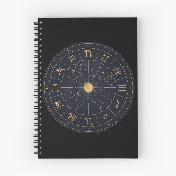 Item preview, Zodiac Wheel Art Print | Celestial Astrology Poster | All 12 Signs Gold Navy Wall Art designed and sold by Cosmic Zodiac Studio.