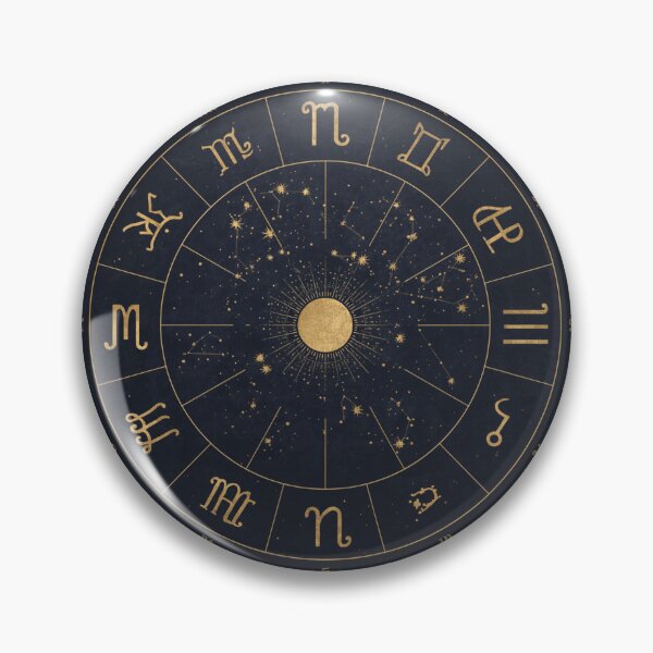 Item preview, Zodiac Wheel Art Print | Celestial Astrology Poster | All 12 Signs Gold Navy Wall Art designed and sold by Cosmic Zodiac Studio.