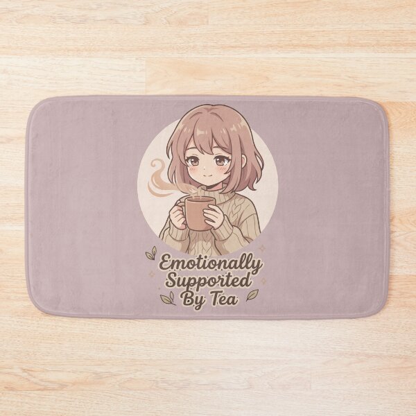 Item preview, Funny Kawaii Anime Tea Drinking Girl Emotional Support Tea Lover Gift For Cozy Girls designed and sold by Im-Ara.
