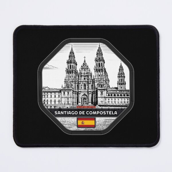 Item preview, Santiago de Compostela Spain Linocut Style designed and sold by Thistle-TShop.
